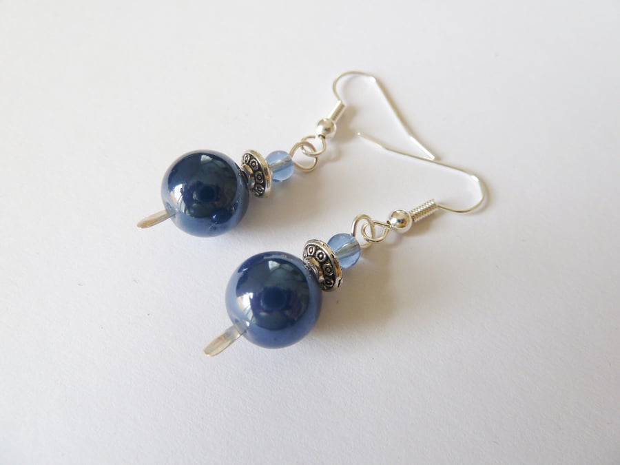 SALE blue drop earrings