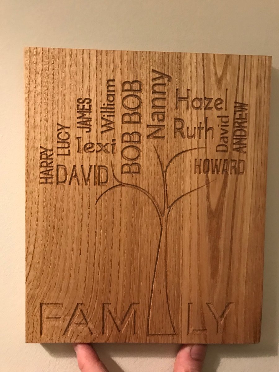 Engraved Family Tree personalised