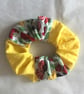 Patchwork Floral Scrunchies, Green Scrunchie, Yellow Floral Scrunchie - Image 2