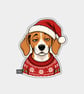 Funny Christmas Sticker Vinyl Xmas Decal For Adults - Unimpressed Dog