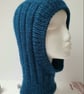 Knitted alpaca hood, Knit bonnet, Ski mask, Wool winter balaclava  - Image 3