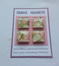 FRIDGE MAGNETS ( set of 4 ) Yuzen. ( screenprinted ) .Cherry blossom , Sakura.  - Image 1