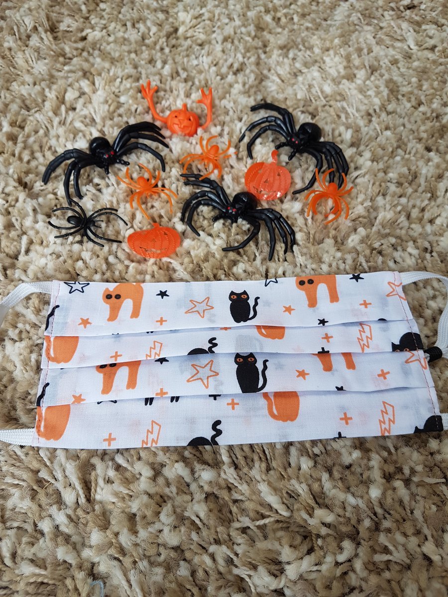 Halloween Child face covering – Multi Cats print
