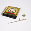 Needle brooch, silver brooch pin, sewing brooch