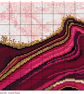 229B - Agate Marble Cross Stitch Pattern Gold & Pink version (PDF Counted Chart) - Image 4