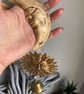 Retro 90s style celestial gold metal hanging decoration with bell  - Image 5
