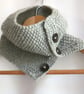 Cowl in Grey Aran Wool - Image 2