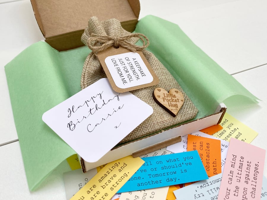 Strength Keepsake Quote Bag, 40 Quotes, Pick Me Up Wellness Sentimental Present