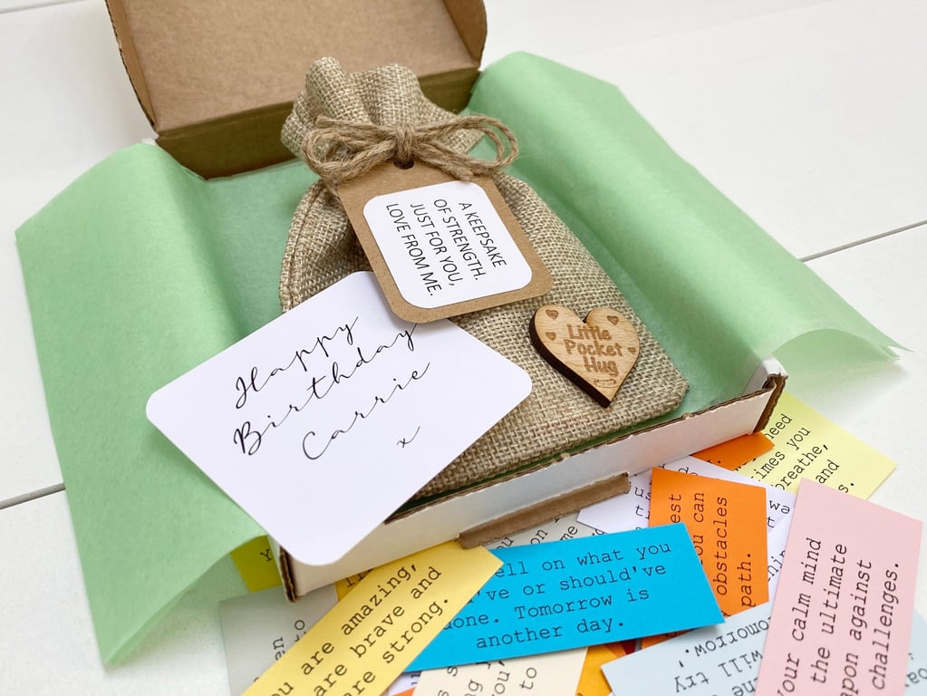 Strength Keepsake Quote Bag, 40 Quotes, Pick Me Up Wellness Sentimental Present