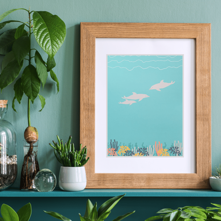 Dolphin A5 Art Print