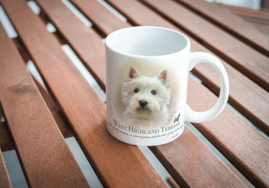 West Highland Terrier Design  Mug ,coffee mug ,dog design. Free P&P