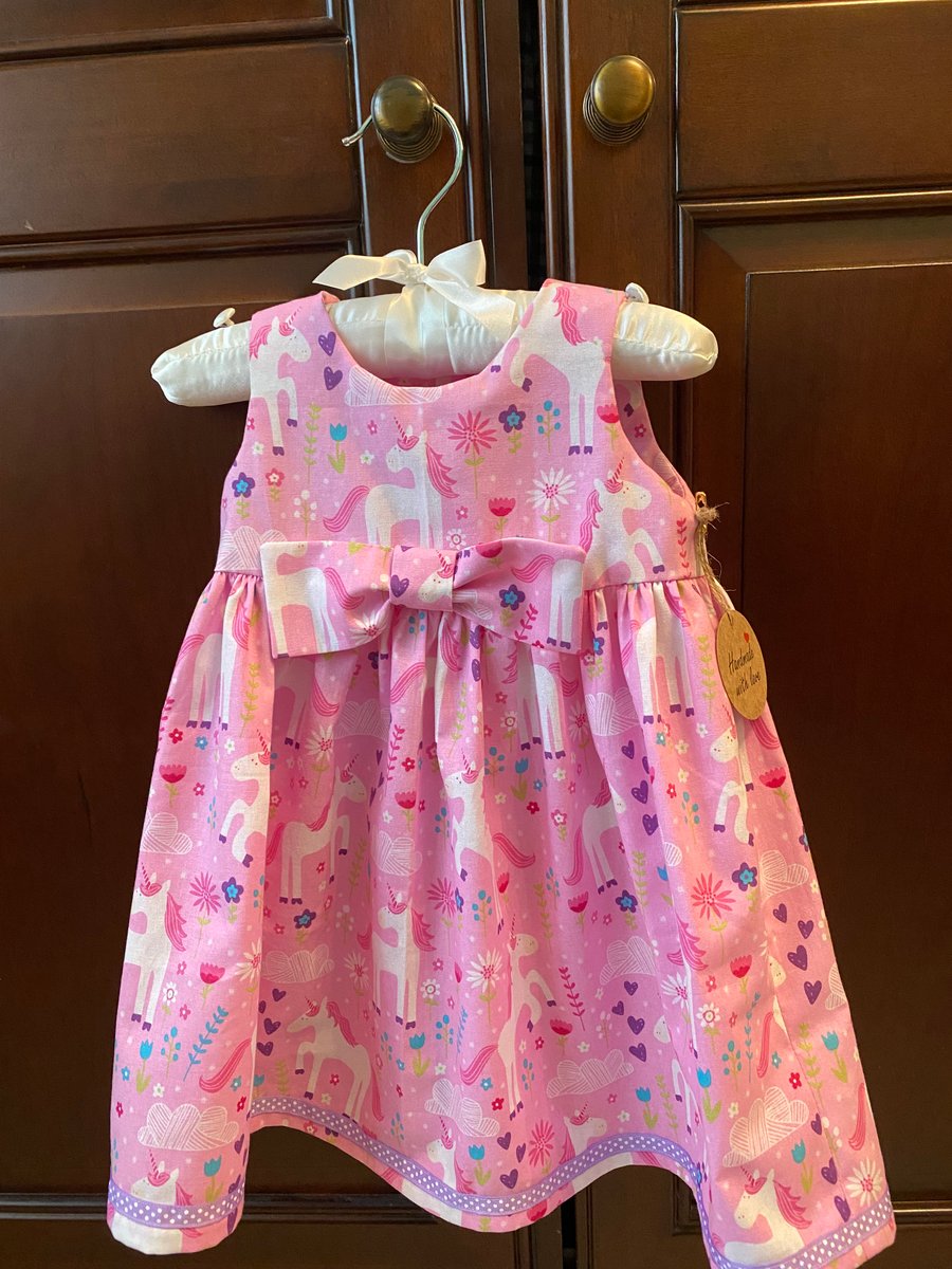 Pink Unicorn Baby Dress