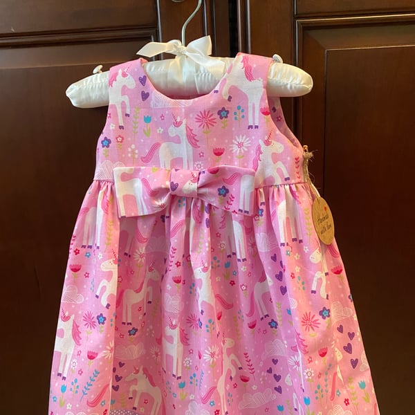 Pink Unicorn Baby Dress