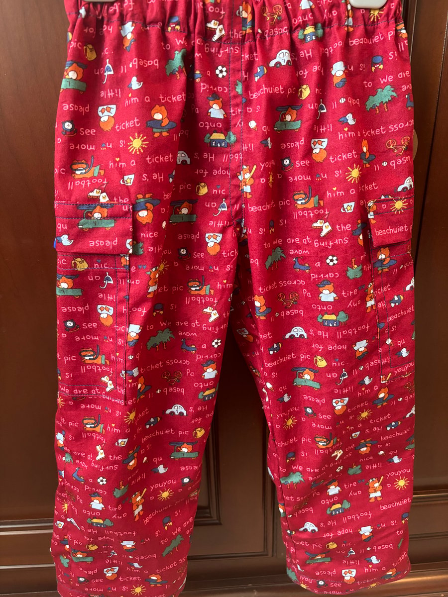 Deep Red Children’s Cargo Trousers 