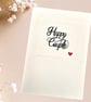 Handmade Wedding Card for the happy couple on embossed card 