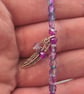 Purple and blue feather charm bracelet  - Image 3