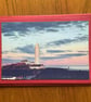 Handmade photo card 'Sunset at St Mary's Lighthouse'