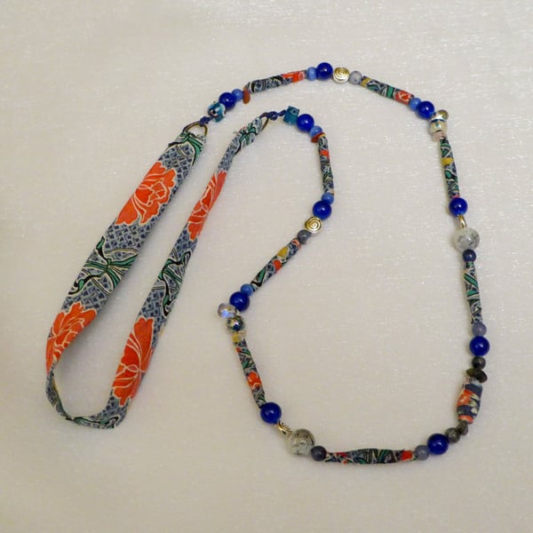 Textile Bead Necklace