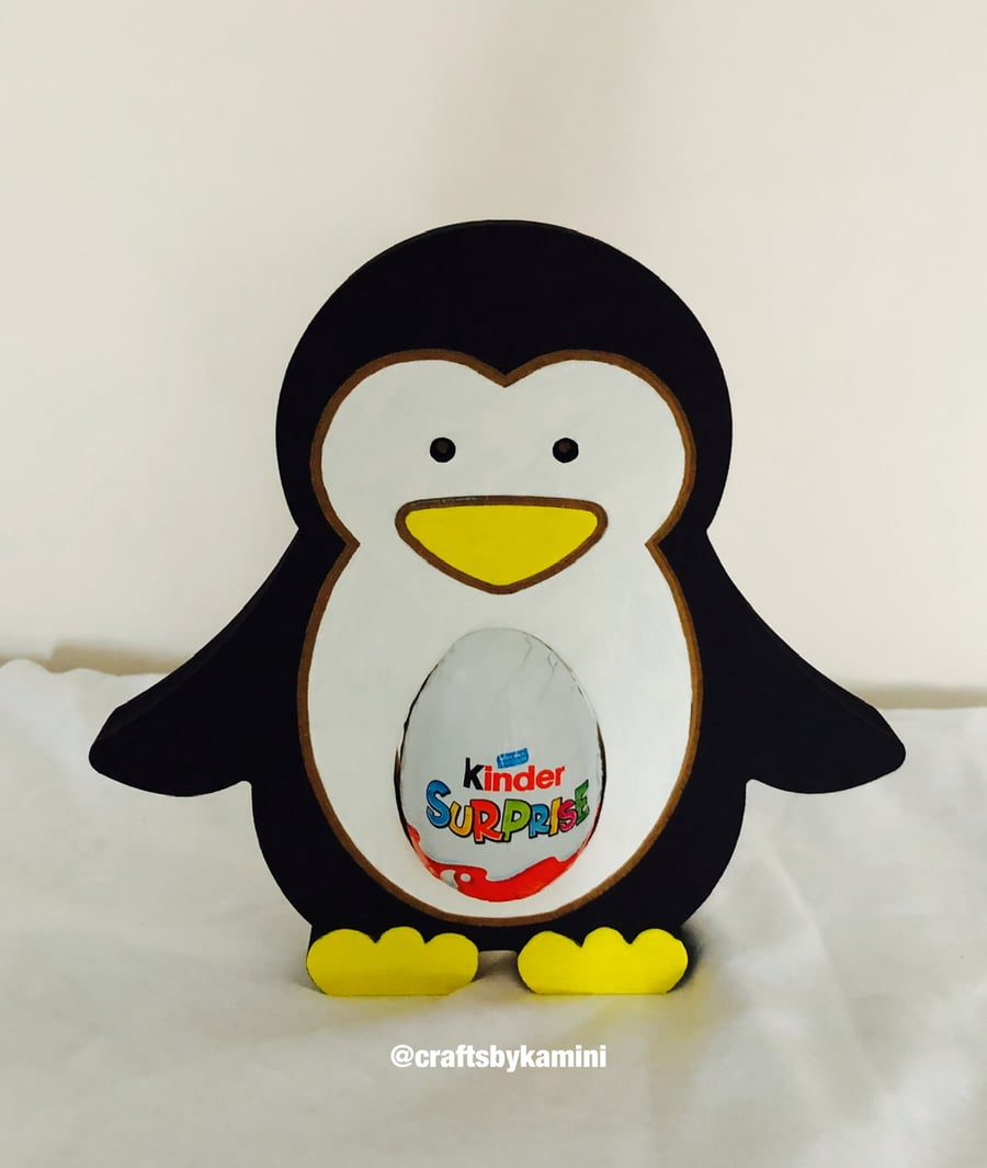 Cute personalised Penguin Easter egg holder - Folksy