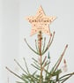 Personalised Tree Topper Star - Josefin: Custom Family  Christmas Tree Decor