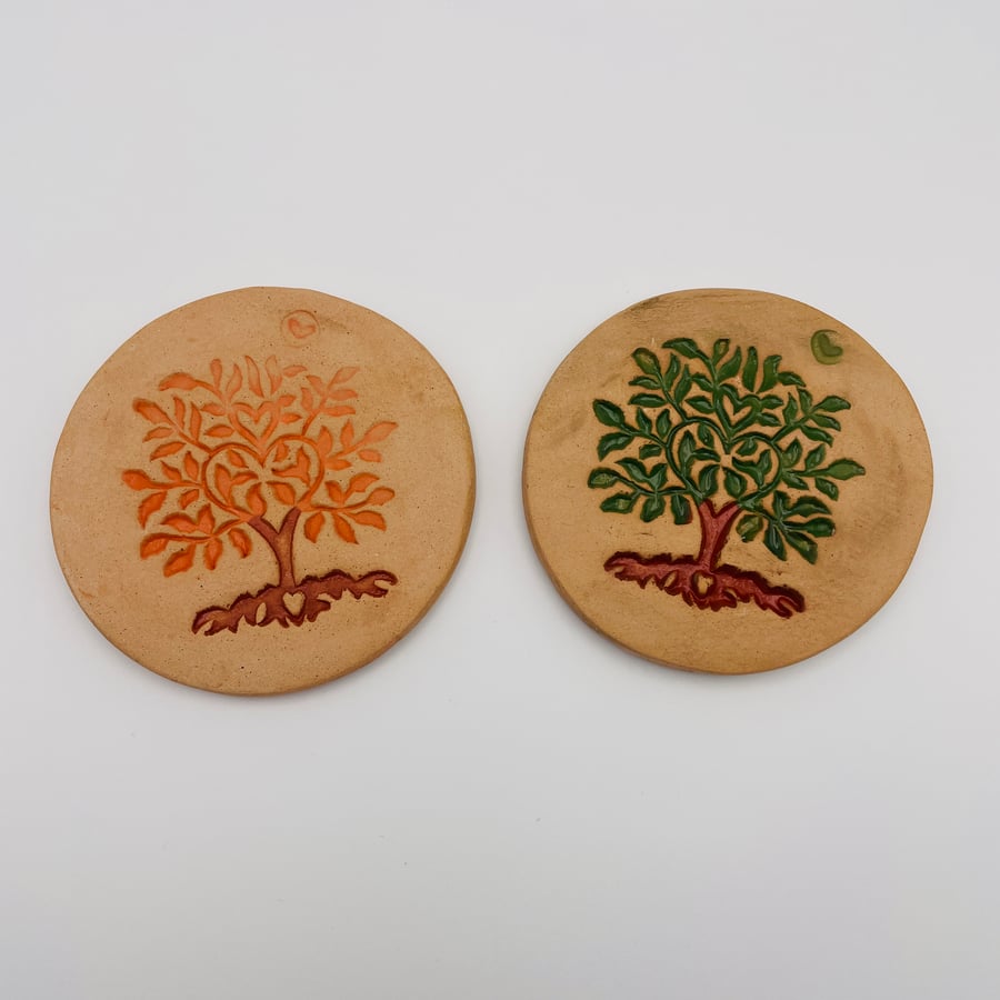 Ceramic Tree of Life coasters
