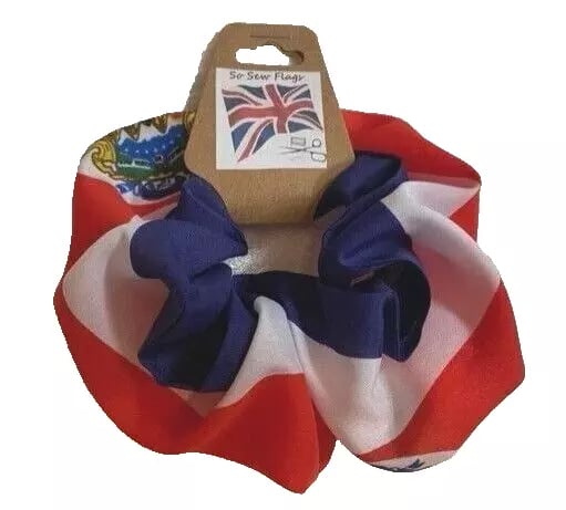 Costa Rica Rican Flag Hair Scrunchie Scrunchies Accessory Band Elastic