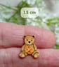 Leukaemia Awareness Bear Pin, Handmade Tiny Teddy Cancer Support Badge - Image 4