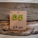 Lime Green Gummi Bear Earrings