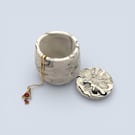 Black and White Marble Effect Star Jewellery Box Celestial Keepsake Box