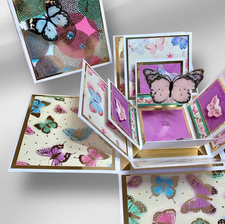 Butterfly Exploding Box. Handmade 3D ‘explodin... - Folksy