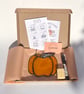 Orange stained glass pumpkin with draw your own kit - Image 6
