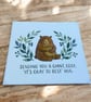 Reserved Cosy Bear Greetings Card – Bear Thinking of You Card - Bear Hug Card  - Image 2