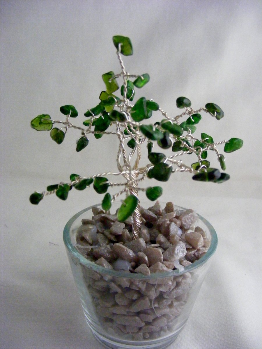 Russian Chrome Diopside Gemstone Tree.