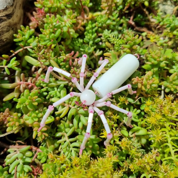 Hanging Glass Beaded Spider Decor