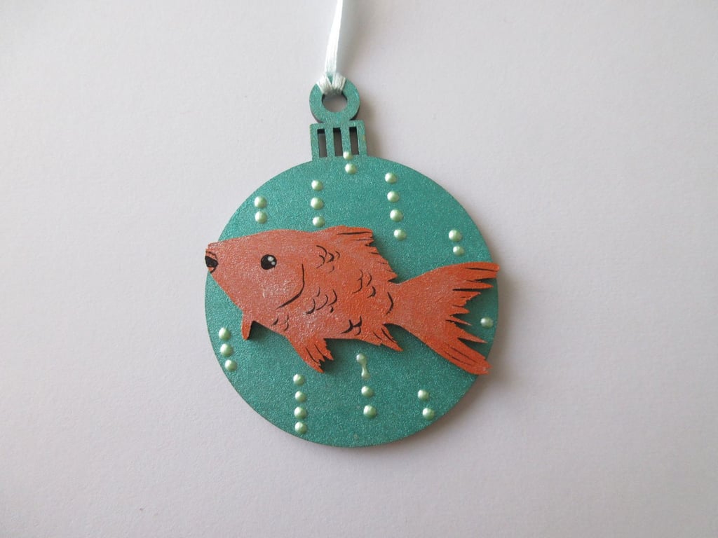 Fish Bauble Hanging Decoration Christmas Tree Bauble Goldfish