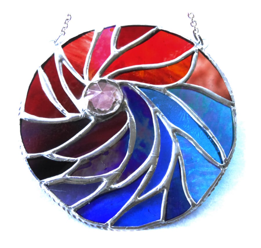 Phoenix Feathers Stained Glass Suncatcher 