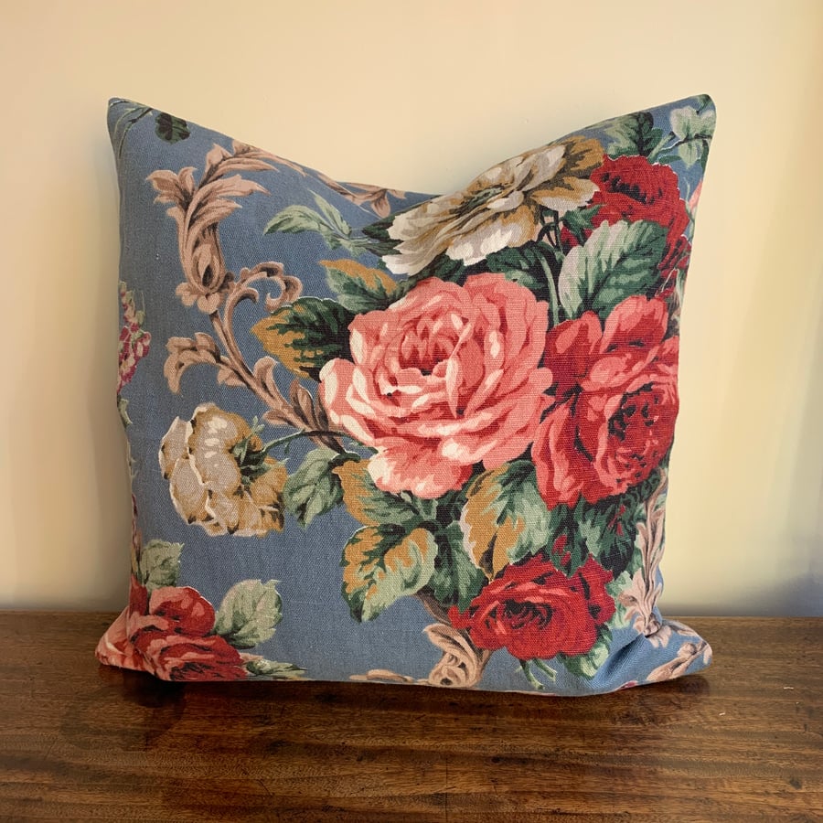 Vintage floral cushion cover
