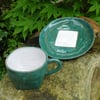 Coffee tea mug in porcelain and stoneware handthrown cuddle mug hug mug
