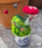 Miniature Toadstool Pincushion Diorama 