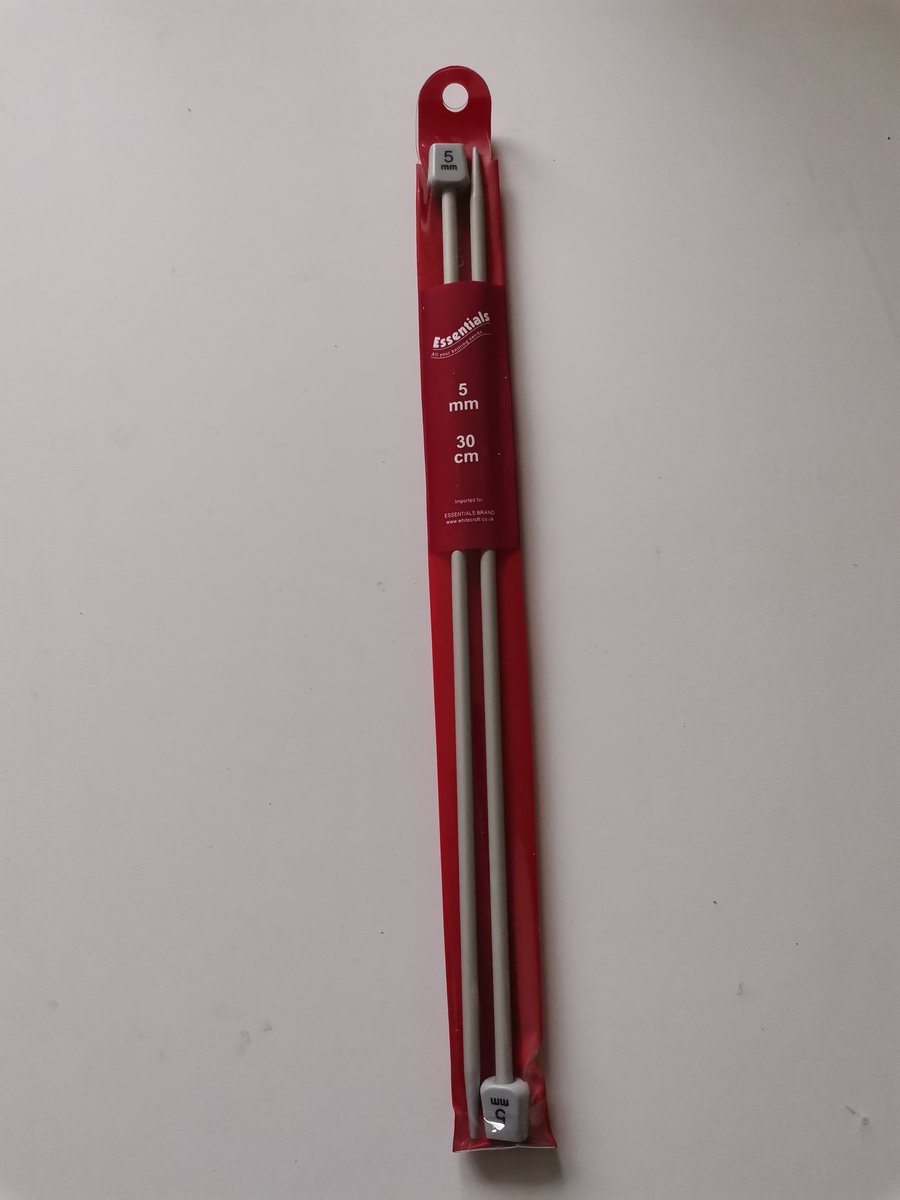 Essentials 5mm Knitting Needles, 30cm Long Needles
