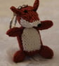 Hand Knitted Tiny Fox Keyring - Image 3