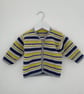 Bright striped hand knitted baby cardigan - Image 8