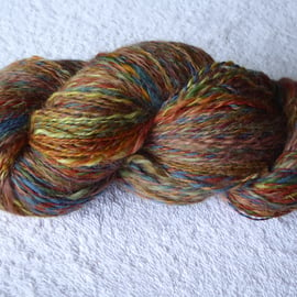 195g Hank of  Handspun Plant Dyed Wool