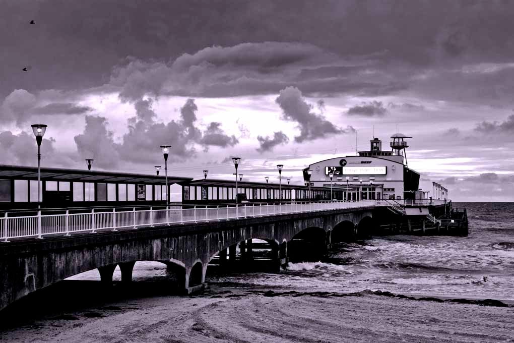 Bournemouth Pier And Beach Dorset England Photograph Print