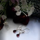 Indian Garnet Dangle Earrings 