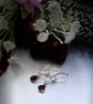 Indian Garnet Dangle Earrings  - Image 1