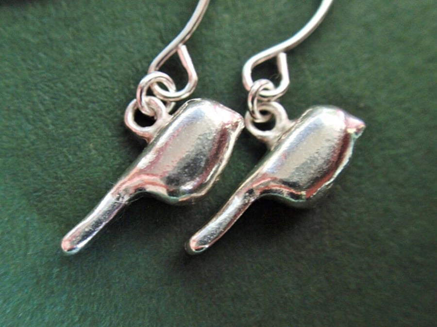 Sterling silver bird earrings