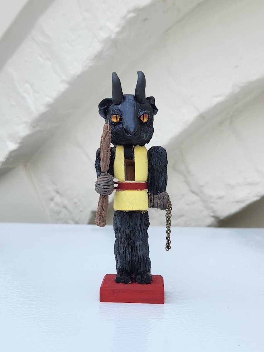 12cm Krampus Nutcracker ornament Christmas Yule decoration 