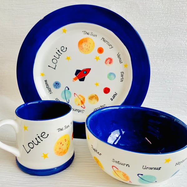 Personalised Planets Breakfast Set