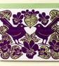 Purple Violets & Birds Card